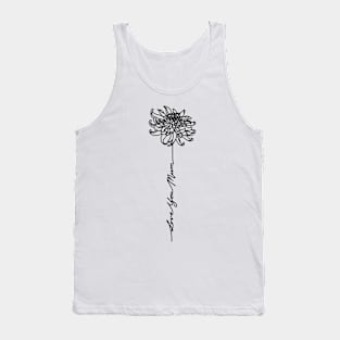 Mothers Day Chrysanthemum Flower - Love You Mum - Commonwealth Spelling Tank Top